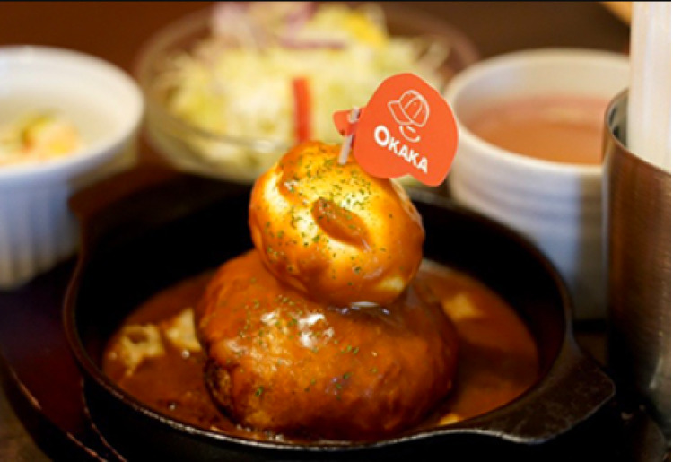 ▼ハンバーグ(サラダ・ライス・スープ付き)